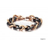 Ceramic and Titanium Bracelet and Rose Gold plated C434
