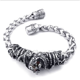 Men's Titanium Casted Red Diamond Bracelet