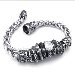 Men's Titanium Casted White Diamond Bracelet
