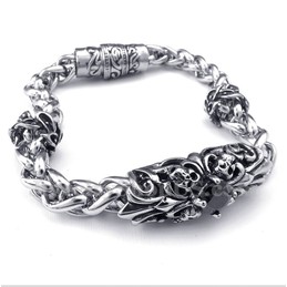 Men's Titanium Casted Black Diamond Bracelet