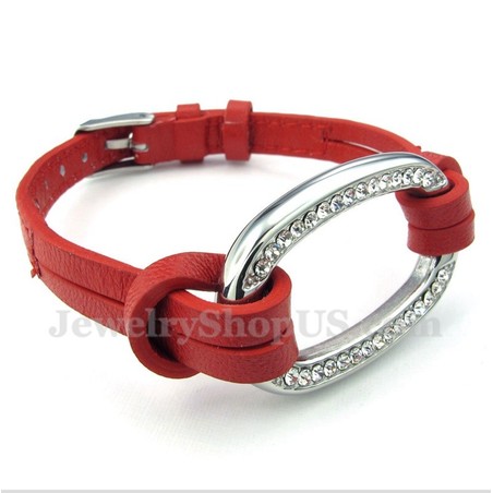 Men's Titanium Leather Bracelet