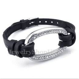 Men's Titanium Leather Bracelet
