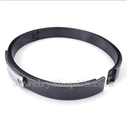 Men's Titanium Black Bracelet