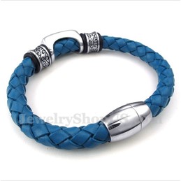 Men's Titanium Leather Bracelet