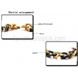 Black Ceramic and Gold Titanium Bracelet C434