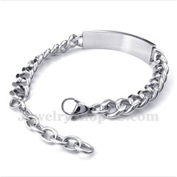 Men's Titanium Black Crystal Mens Couple's Bracelet