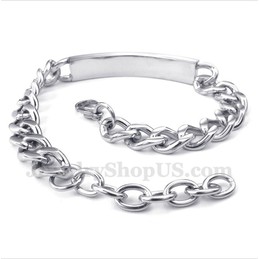 Men's Titanium Black Diamond Mens Couple's Bracelet