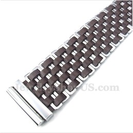 Men's Leather Titanium Bracelet
