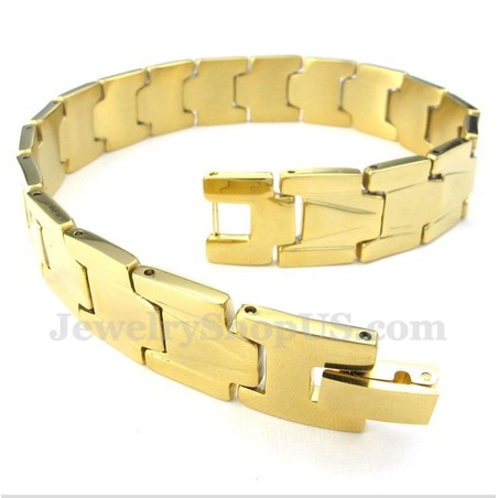 Men's Gold Titanium Bracelet