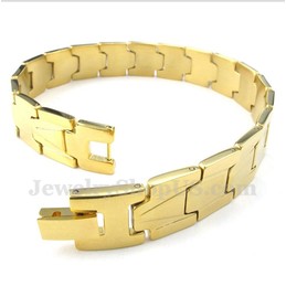 Men's Gold Titanium Bracelet