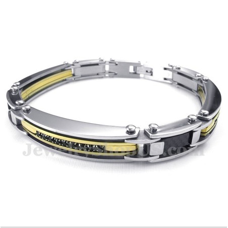 Men's Diamond Titanium Bracelet