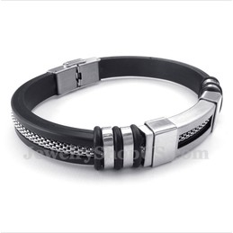 Men's Titanium Rubber Bracelet