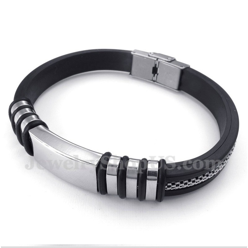 Men's Rubber Titanium Bracelet