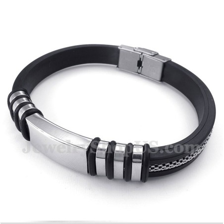Men's Rubber Titanium Bracelet