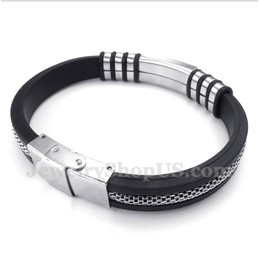 Men's Rubber Titanium Bracelet