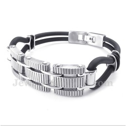 Men's Titanium Rubber Bracelet