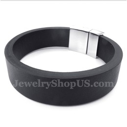 Men's Leather Magnet Bracelet