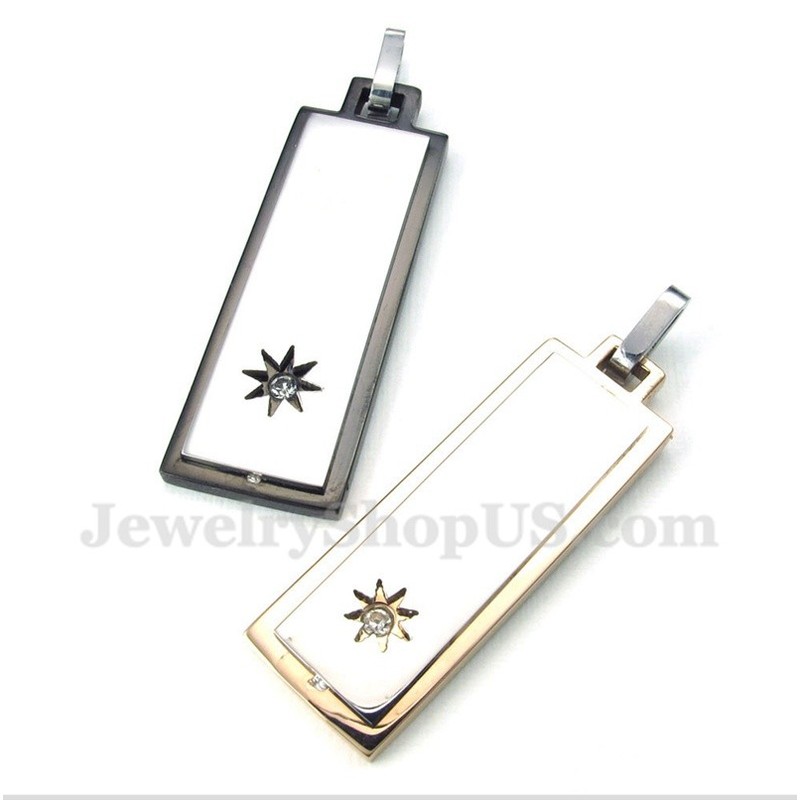 Titanium Couple's Pendant with Free Chain (One Pair)