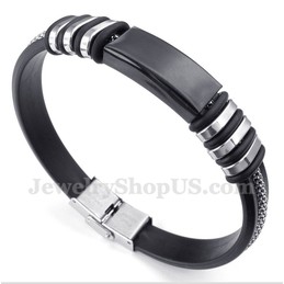 Men's Titanium Rubber Bracelet