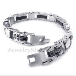 Men's Titanium Black Greek Meander Pattern Bracelet