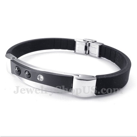 Men's Titanium Rubber Bracelet
