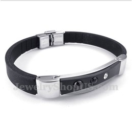 Men's Titanium Rubber Bracelet