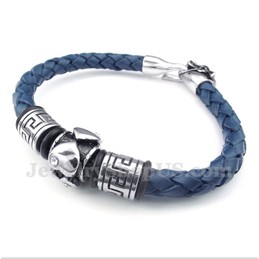 Men's Titanium Leather Bracelet
