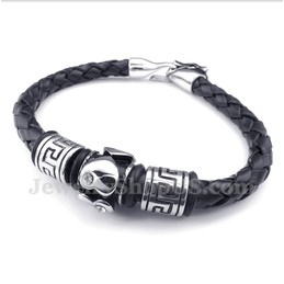 Men's Titanium Leather Bracelet