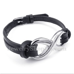 Men's Titanium Leather Bracelet