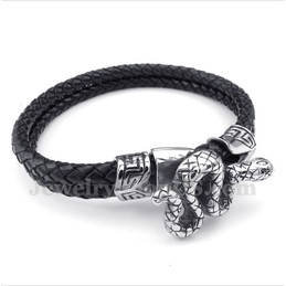 Men's Titanium Leather Bracelet