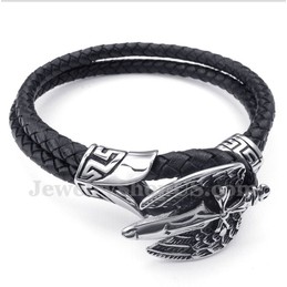 Men's Titanium Leather Bracelet