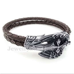 Men's Titanium Leather Bracelet
