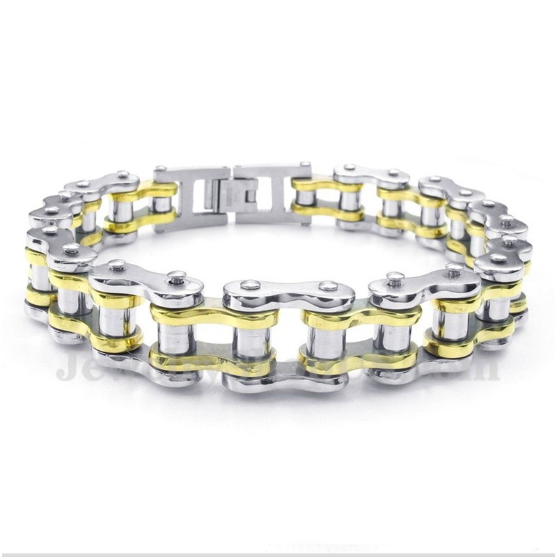 Men's Titanium Gold Bracelet