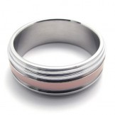 Rose Gold Titanium Ring 20176