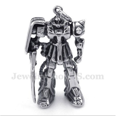 Men's Titanium Robot Pendant with Free Chain