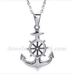 Men's Titanium Rudder Pendant with Free Chain