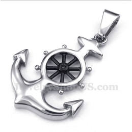 Men's Titanium Rudder Pendant with Free Chain
