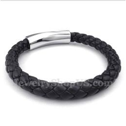 Men's Titanium Leather Bracelet