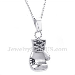 Men's Titanium Boxing Glove Pendant with Free Chain