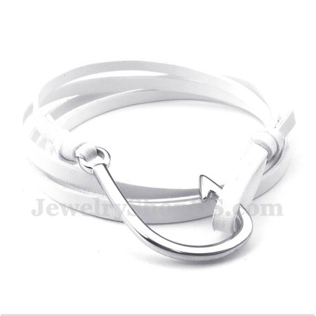 Men's Titanium Leather Bracelet