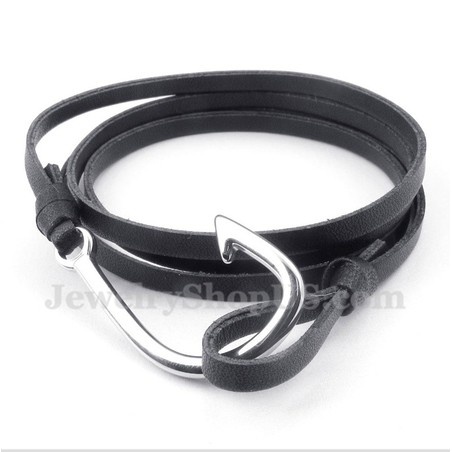 Men's Titanium Leather Bracelet