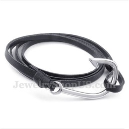 Men's Titanium Leather Bracelet