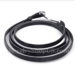 Men's Titanium Leather Bracelet