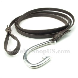 Men's Titanium Leather Bracelet