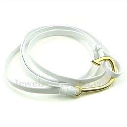 Men's Titanium Leather Bracelet
