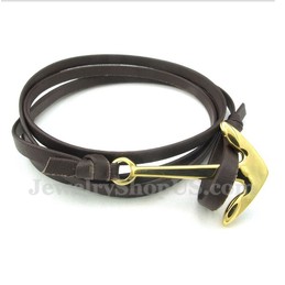 Men's Titanium Leather Bracelet