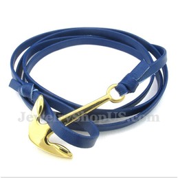 Men's Titanium Leather Bracelet