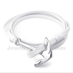 Men's Titanium Leather Bracelet