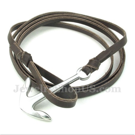 Men's Titanium Leather Bracelet