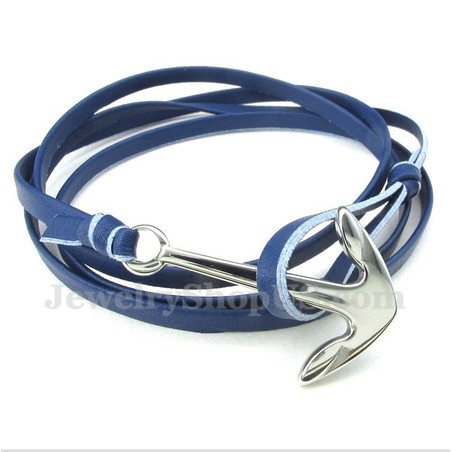 Men's Titanium Leather Bracelet